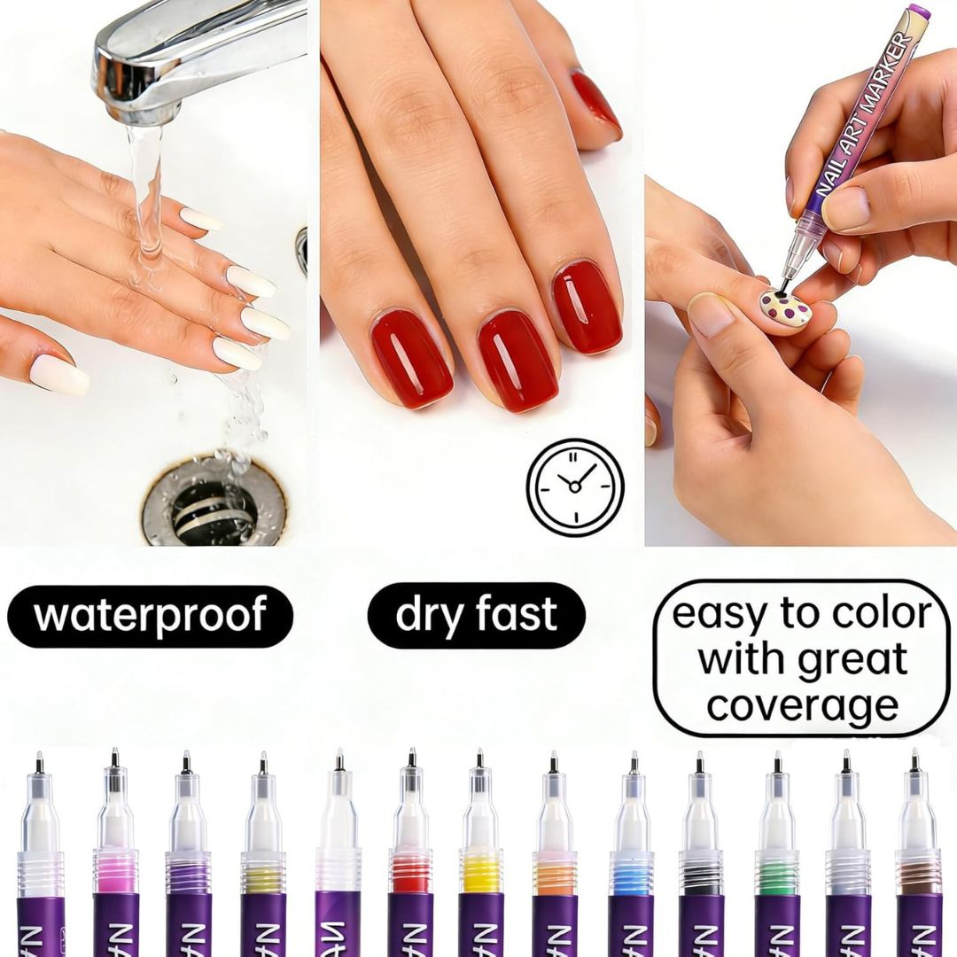 NailArt Pro™ – Precision Graffiti Marker Set