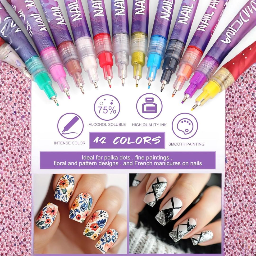 NailArt Pro™ – Precision Graffiti Marker Set
